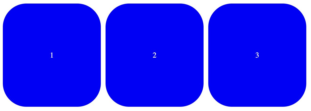 Exemple d'éléments flexbox numérotés